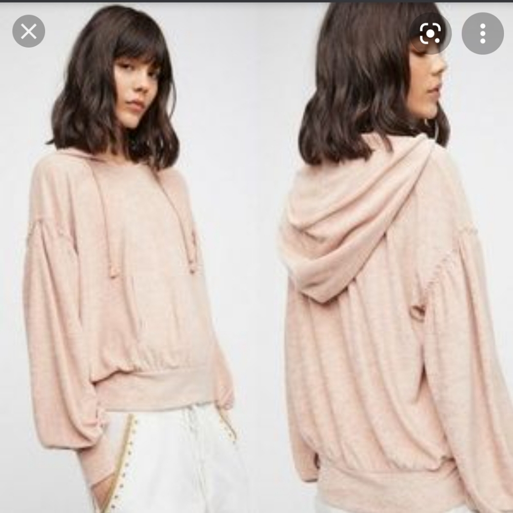 Free people early morning white hodie